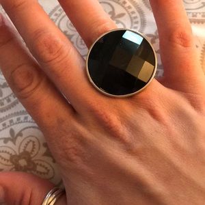 Black statement ring
